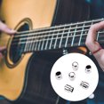 thumbnail image 3 of fashionhome 5 Pieces Guitar Switch Tip Plastic Disjunctor Cover Round Sturdy Toggle Knob Caps Electric Instrument Remote Pickup Chrome Color 1Set, 3 of 6