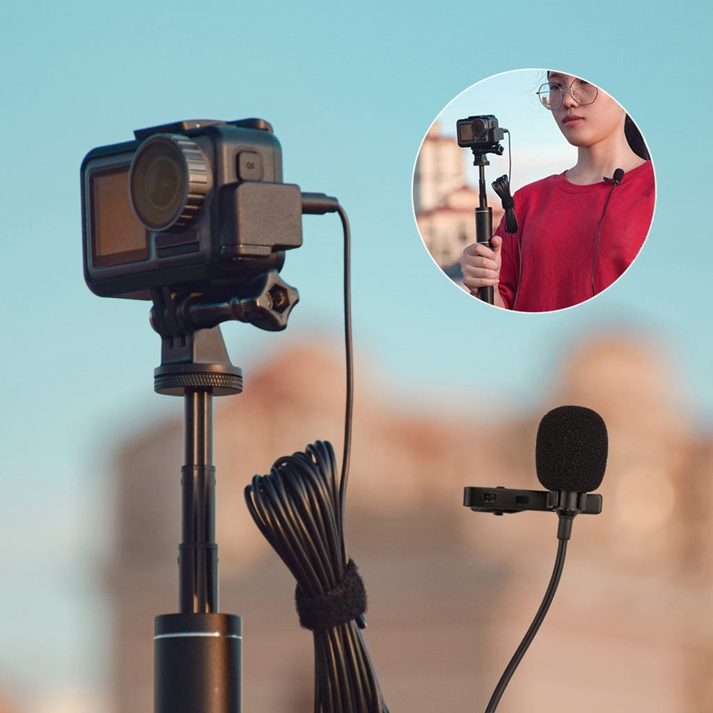 Zeiwohndc 3.5mm Lavalier Microphone System for Smartphones DSLR Cameras Camcorder