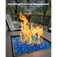 thumbnail image 2 of KFFKFF Fire Glass, 10LBS / 4.5KG High-Temperature Resistant Fireplace Rocks, 1 Inch / 25.4 mm Reflective Firepit Glass Diamond Beads, Caribbean Blue, 2 of 9