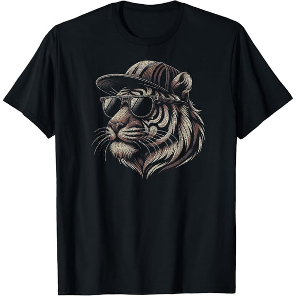 Tiger Cool Graphic Tee for Men Women S-6XL T-Shirt- American fashion hot selling casual retro high quality 100% cotton T-shirt 1 piece