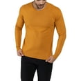 thumbnail image 5 of X RAY JEANS Mens Basic V-Neck Sweater Pullover, Mustard, XL, 5 of 10