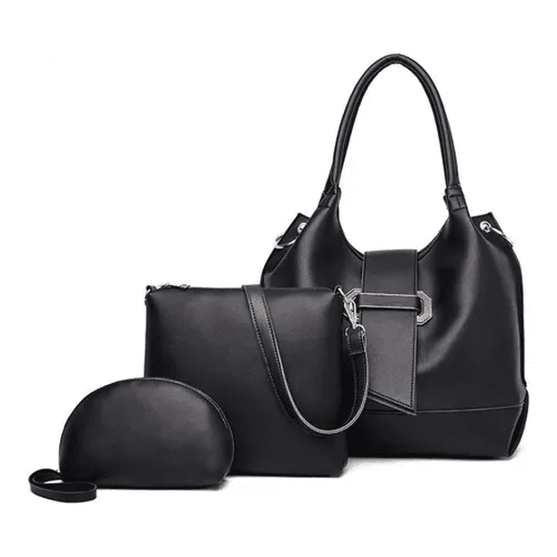 Juego De Bolsos De Gran Capacidad Negro Malubero Malu1368