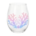 thumbnail image 2 of 4.3 x 3.3 in Artistic Ocean Life Glass Cup, Clear 2D Marine Design Drinking Glass for Water, Juice, Wine, Desk Display, Coastal Home Decor & Gift, 1Pc, 2 of 9
