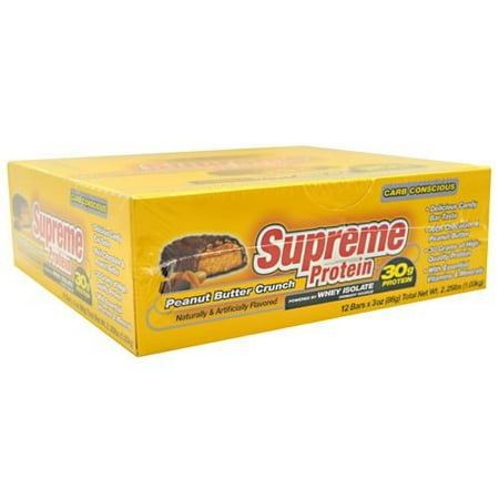 Supreme Protein ® Peanut Crunch Protéines Beurre Barres 12 ct