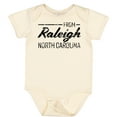 thumbnail image 3 of Inktastic From Raleigh North Carolina in Black Distressed Text Boys or Girls Baby Bodysuit, 3 of 5