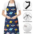 thumbnail image 6 of Naloa Planets And Stars Apron Kitchen Aprons with Pockets for Women Men Chef, 6 of 8