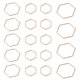 thumbnail image 1 of 30 piezas elegantes colgantes hexagonales de acero inoxidable encantos de bricolaje accesorio de fabricación de joyas decoración de joyería para mujer (dorado), 1 of 8