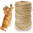 thumbnail image 1 of Cuerda de sisal para árbol de gatos - 5 mm x 50 m - Cuerda de sisal natural - Cuerda de cáñamo para árbol de gatos - Accesorio para gatos - Manualidades - Decoración del hogar, 1 of 5