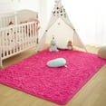 thumbnail image 4 of Peantoia Plush Shaggy Area Rug Hot Pink Soft Touch Non-Slip, 1.3' x 2', 4 of 7