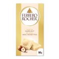 thumbnail image 1 of FERRERO ROCHER tablette de chocolat de qualité supérieure, chocolat blanc avec noisettes, 90g, 1 of 7