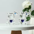 thumbnail image 4 of Heart Crystal Bear Statue with I Love You Sign Glass Animal Figurine Home Decor Dining Table Centerpiece Gift for Loved Ones, 4 of 8