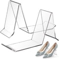 thumbnail image 1 of KAKOWELY Transparent Acrylic Shoe Display Stand for Retail Shops 2 Pcs Lightweight Stable 7.87 Inches,5.71"X3.54"X1.97", 1 of 5
