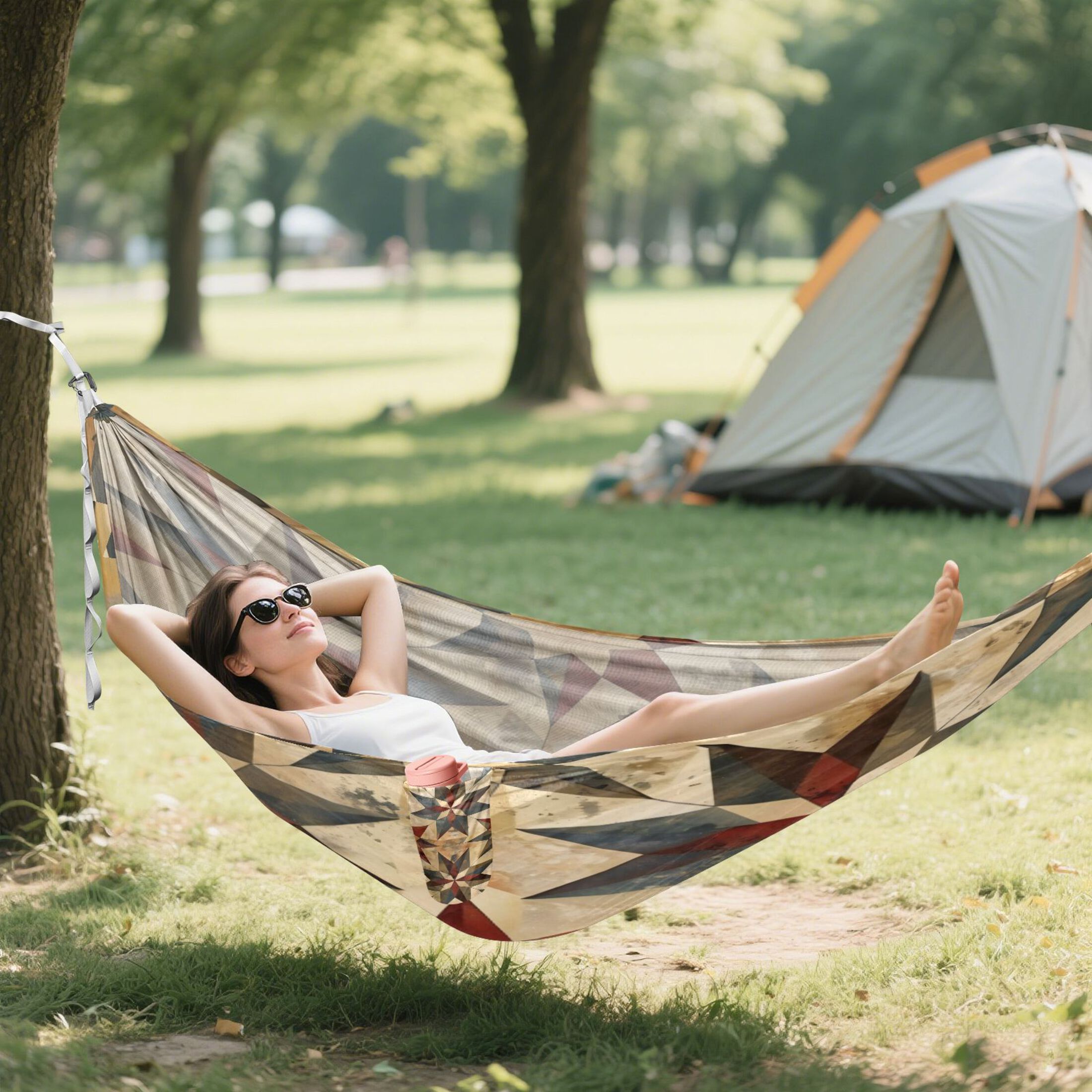 Hammock Camping Hammock Nylon Portable Hammock Travel Camping Hammock Brown Star