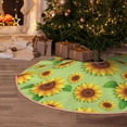 thumbnail image 6 of Daiia Sunflower Leaves Drawing Merry Christmas Tree Skirt , Xmas Large Lace-up Tree Skirt, Santa Snowflakes Rustic Home Decorations New Year Party Farmhouse Decor-36", 6 of 7