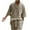Khaki, variant on YYDGH Men's 2 Piece Shorts Outfits Casual Tracksuit V Neck Knit Tops and Drawstring Shorts Sets Summer Loungewear Suit