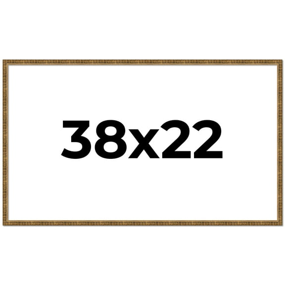 38x22 Frame Gold Picture Frame - Complete Modern Photo Frame Includes UV Acrylic Shatter Guard