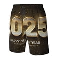 thumbnail image 4 of Balery Happy New Year 2025 E Traje de Baño Estilo Hawaiano para Hombre, Shorts de Secado Rápido con Bolsillos-XX-Large, 4 of 6