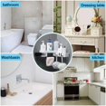thumbnail image 4 of Torubia Adhesive Shower Caddy Expandable Bathroom Storage Shelf with Hooks Wall Mounted Kitchen Spice Rack Organizer No Drilling Shower Shampoo Holder 4 Clear Adhesive Stickers Affordable Gift, 4 of 7