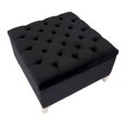thumbnail image 4 of Costaelm Hank Square 29.5" Velvet Tufted Storage Ottoman, Black, 4 of 9