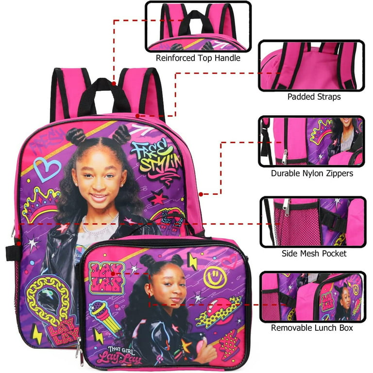 Nickelodeon Girls That Girl Lay Lay 2-Piece Backpack Lunchbox Set, Size: One Size