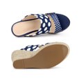 thumbnail image 4 of BLISSFUL STEP Women's Polka Dots Platform Espadrille Wedge Heels Sandals, 4 of 7