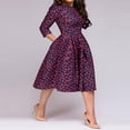thumbnail image 3 of Femmes Vintage A-Line Robe Tunique Longue Sans Manches Robe Florale, 3 of 6