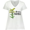 thumbnail image 3 of Inktastic Omaha, Nebraska Goldenrod Flower Women's Plus Size V-Neck T-Shirt, 3 of 5