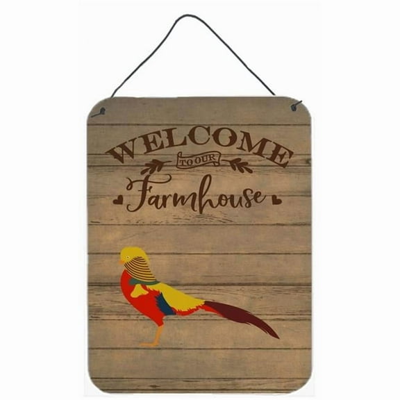 Carolines Treasures Golden or Chinese Pheasant Welcome Door Hanging Prints wall-decor, Multicolor