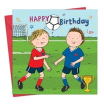 Twizler Happy Birthday Card for Boys - Football - Boys Birthday Greeting Card for Son Grandson Nephew Children Kids Teenager
