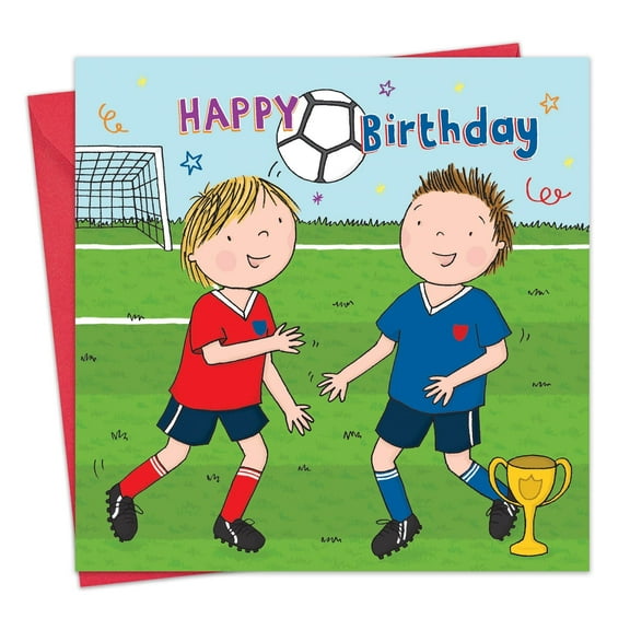Twizler Happy Birthday Card for Boys - Football - Boys Birthday Greeting Card for Son Grandson Nephew Children Kids Teenager