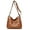 Brown, variant on Womens Shoulder Bag Ladies Multi Pocket Messenger Handbag Cross Body Bags -Brown