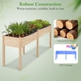 thumbnail image 6 of Costway Outdoor Raised Garden Bed with Legs 73x23x30in Wood Planter Box with Divider Panel Beige, 6 of 8