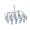 Blue, variant on Stainless steel drying rack, equipped with 23 clips, rotating hook windproof hanging frame, suitable for socks, laundry, hats, scarves, bras, towels, underwear,