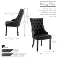 thumbnail image 7 of Porthos Home Dev Tufted Velvet Dining Chairs with Rubberwood Legs (Set of 2), 7 of 7