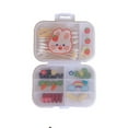 thumbnail image 3 of Tgbvmt Portable Household Divider Box Travel Mini Storage Box Transparent Cute Organizer Multiple Compartments Food Grade Plastic Pill Box Jewelry Hardware Small Items Sorting Case for Home Travel, 3 of 6