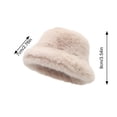 thumbnail image 4 of Lumtrix Faux Fur Winter Hats For Women Winter Christmas Stocking Stuffers Fluffy Solid Color Cap Beige One Size, 4 of 7