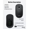 thumbnail image 4 of Wireless Computer Mouse Acer 2.4G Slim USB 800/1200/1600 DPI, 4 of 8