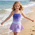 thumbnail image 3 of Lanbubble Girls Tankini Swimsuits Set Criss-Cross 2-Piece Bathing Suits Beach Swimwear 9-10 Years, 3 of 11