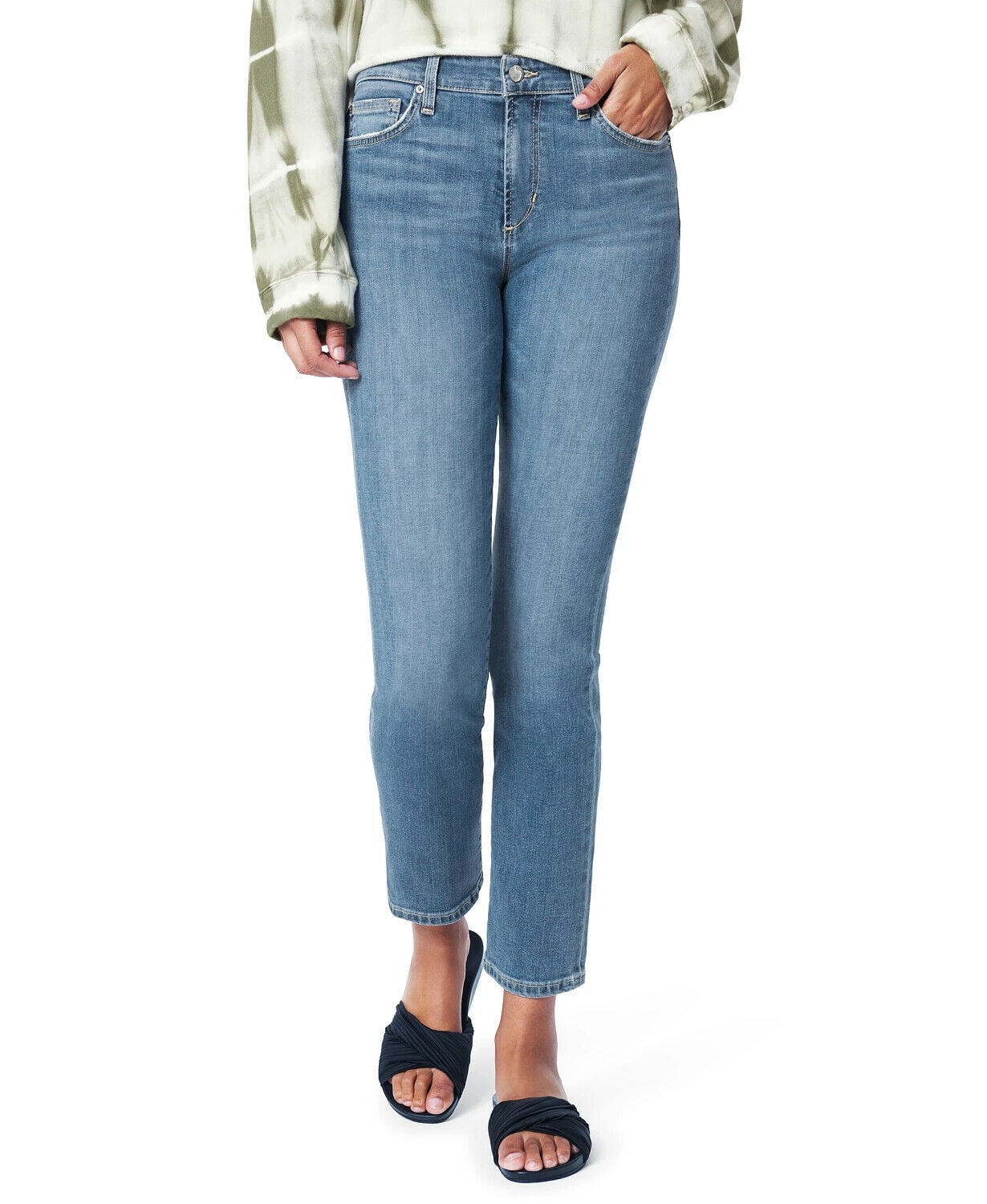 Joe's Jeans Women Cropped Bootcut Jeans Blue Size 24 - Walmart.com