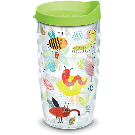 Tervis Cool Bugs Made in USA Double Walled Insulated Tumbler Travel Cup Keeps Drinks Cold & Hot, 10oz Wavy, Classic