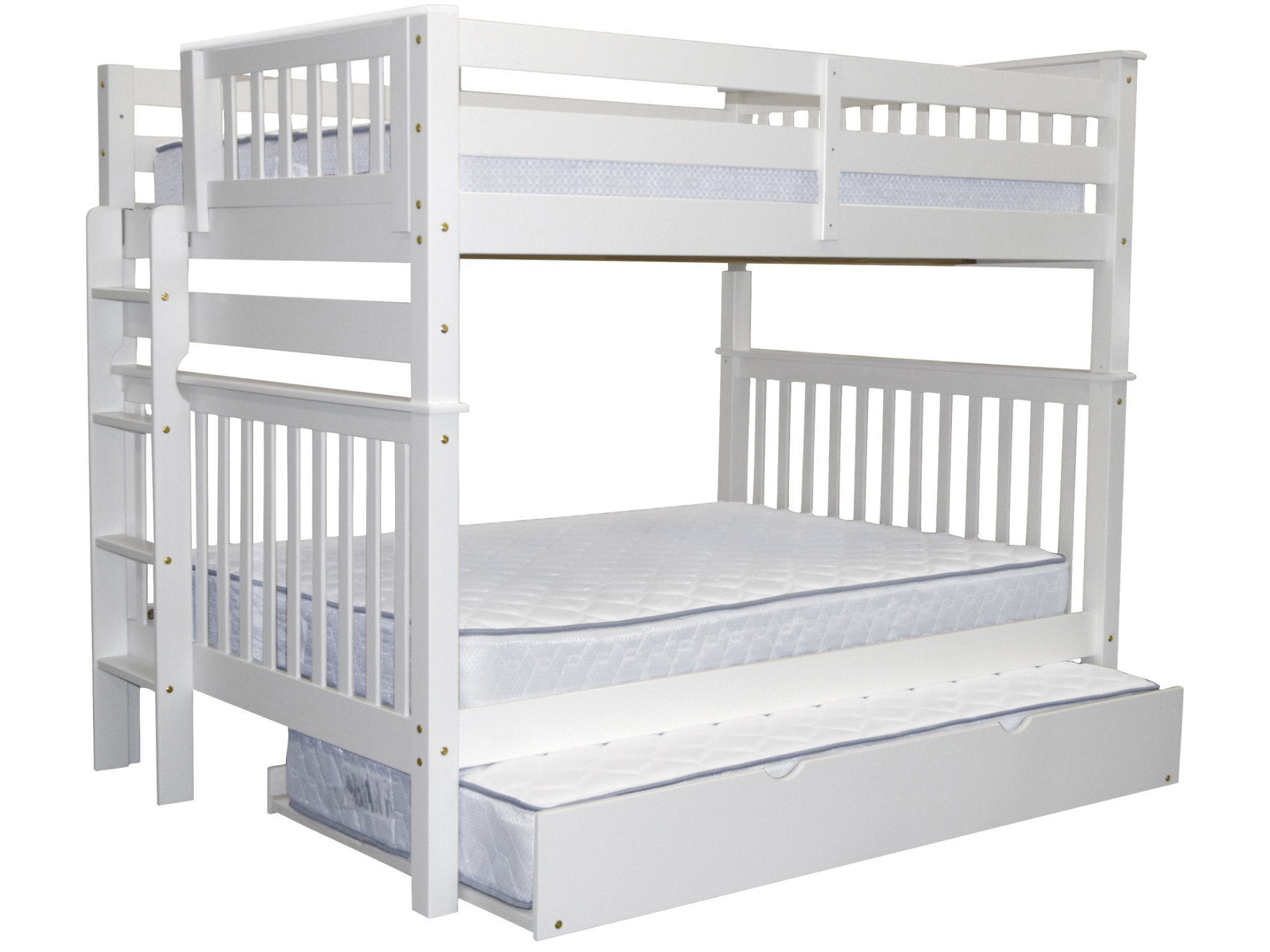 Bedz King Bunk Beds Full over Full Mission Style with End Ladder and a