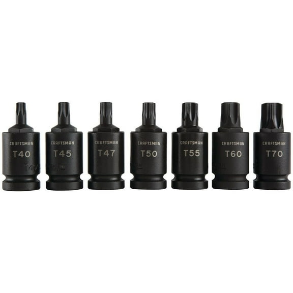 Craftsman 1/2 Inch Drive Torx Bit Impact Socket Set, 7 Piece