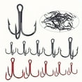 thumbnail image 5 of 20pcs Fishing Treble Hooks, High Carbon Steel Fishing Hook, Strong Sharp Round Bend Fishing Hooks, Three Anchor Fishhook, Fishing Gear Equipment With Box For Saltwater & Freshwater (2/4/6/8/10#), 5 of 8
