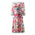 thumbnail image 1 of KEINXS Robe Maxi Bohème pour Femmes, Robe d'Été Tropicale à Fleurs, Manches Longues, Coupe Ample, Robe de Plage, 1 of 5