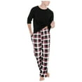 thumbnail image 5 of CONZONE Mens Pajama Sets 2 Peice Pajamas for Men Plaid Long Sleeve Pjs Tops Pants Soft Comfy Fall Winter Homewear Loungewewar, 5 of 9