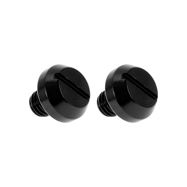 Tapones para agujeros de espejo de motocicleta Unique Bargains Rosca derecha M8x1.25 Tornillos de espejo retrovisor negro 2 Pcs
