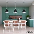 thumbnail image 3 of Hunter - Bluff View 3-light Matte Black, Medium Size Pendant Light, Dimmable, Casual Style, Bell Shaped, for Bedrooms, Dining, Living Rooms - 19212, 3 of 8