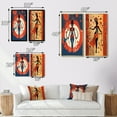thumbnail image 4 of Designart "Kali, the Tantric Goddess Retro Illustration III" Hinduisim Framed Wall Art Set Of 2 - Traditional Orange Frame Gallery Set For Office Decor, 4 of 6