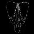 thumbnail image 3 of Bikini atractivo de la playa del verano de la joyería del cuerpo del partido de la correa de la borla del diamante artificial Plata Zulema Cadena del cuerpo de la borla, 3 of 8