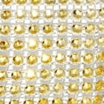 thumbnail image 3 of Mandala Crafts Faux Diamond Bling Wrap, Faux Rhinestone Crystal Mesh Ribbon Roll for Wedding, Party, Centerpiece, Cake, Vase Sparkling Decoration (1.5 Inches 8 Rows 20 Yards, Gold), 3 of 6